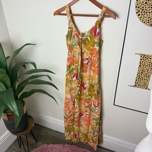Goa Beachwear by Jypsea Tropical Leaf Print Maxi Dress – Size S